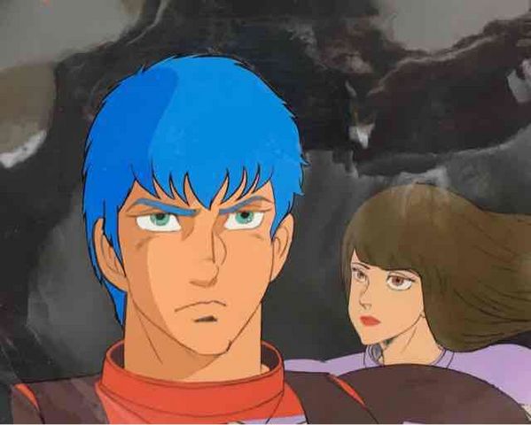 装甲騎兵ボトムズ キリコ\u003dキュービー フィアナ 背景付きセル画